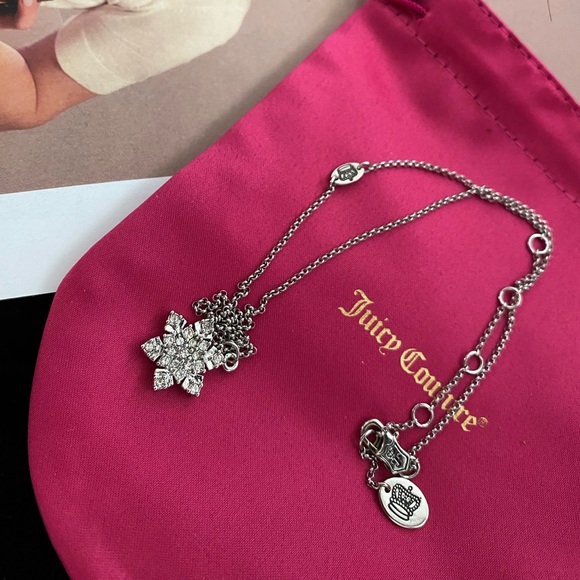 Juicy Couture Silver Necklace Snowflake Pendant Xmas sale 🥳like for cco price🎁 - Picture 4 of 6